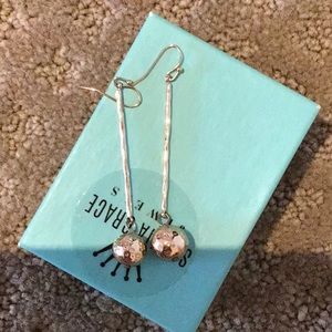 Rare and v expensive looking gold ball drop earrings